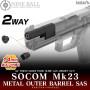 LAYLAX/NINE BALL - SOCOM MK23 2 Way Metal Outer Barrel SAS
