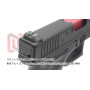 DCI GUNS - CNC Stainless Fiber Sight for Tokyo Marui Glock Series (GBB) / Sandblast Ver.