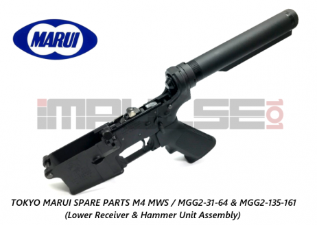 Tokyo Marui Spare Parts M4 MWS / MGG2-31-64 & MGG2-135-161 (Lower Receiver & Hammer Unit Assembly)
