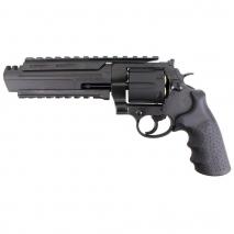 Marushin - Unlimited Revolver Black HW Hogue Grip Gas Revolver