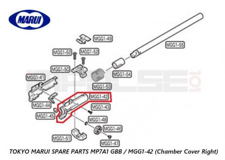 Tokyo Marui Spare Parts MP7A1 GBB / MGG1-42 (Chamber Cover Right)