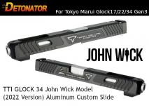 DETONATOR - Glock34 Gen3 TTI John Wick Model 2022 Ver. Custom Slide For Tokyo Marui Glock Series