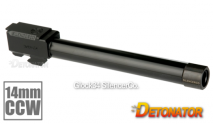 DETONATOR - SilencerCo Type CCW 14mm Threaded Aluminum Outer Barrel with Thread Cover Black For Tokyo Marui Glock34