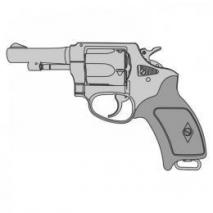 Marushin - Police Revolver / Plastic Grip 3inch Black HW (Gas Revolver)