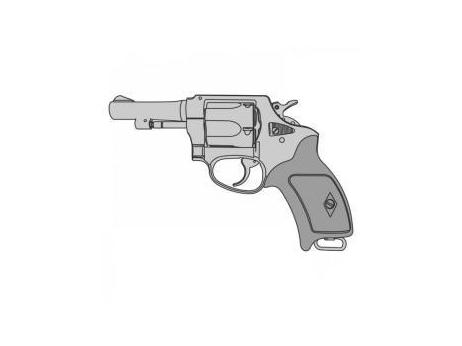 Marushin - Police Revolver / Plastic Grip 3inch Black HW (Gas Revolver)
