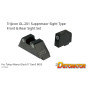 DETONATOR - Trijicon GL-201 Suppressor Sight Type Front & Rear Sight Set for Tokyo Marui Glock 17 Gen5 MOS