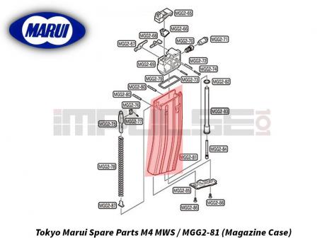 Tokyo Marui Spare Parts M4 MWS / MGG2-81 (Magazine Case)