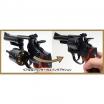 CROWN - S&W Ｍ19 Combat Magnum 4inch Black Wood Type Grip Hop Air Revolver Series (Air Cocking / Spring)