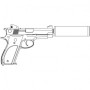 MARUSHIN - Mk.22 Mod0 Hush Puppy Black Heavy Weight (Model gun)