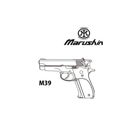 MARUSHIN - M39 X-PFC Model Plastic Grip Black HW (Model gun)