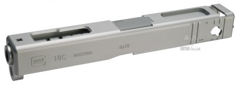 DETONATOR - Glock18C Custom Slide (2016 Version) Silver For Tokyo Marui Glock Series