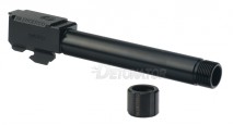 DETONATOR - SilencerCo Type Threaded Aluminum Outer Barrel with Thread Cover Black For Tokyo Marui Glock17/18C