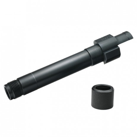DETONATOR - PX4 Threaded Aluminum Outer Barrel with Thread Cover Black (9mm markings) For Tokyo Marui PX4