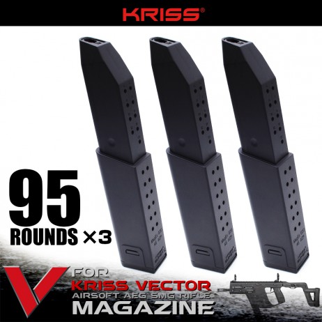 KRYTAC - KRISS VECTOR Spare 95 Rounds Magazine (3 magazines set)