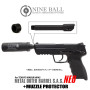 LAYLAX/NINE BALL - Tokyo Marui HK45 Metal Outer Barrel SAS NEO + Muzzle Protector