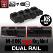 LAYLAX / Nitro.Vo - Dual Rail XS Xtra Short 45mm Picatinny Rail for Keymod & M-lok