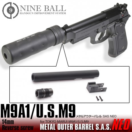 Tokyo Marui M9A1/US.M9 Metal Outer Barrel SAS NEO 14mm CCW