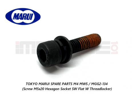 Tokyo Marui Spare Parts M4 MWS / MGG2-134 (Screw M5x20 Hexagon Socket SW Flat W Threadlocker）